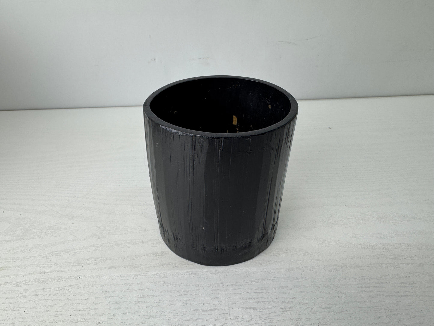 Y9782 Bamboo Woven Basket flower vase box Japan antique ikebana floral decor