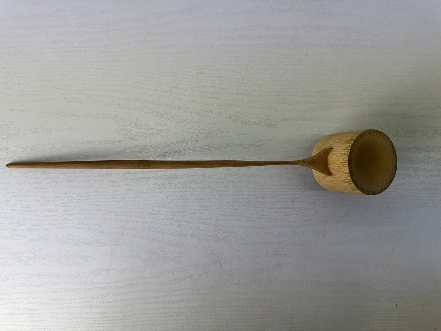 Y9785 HISHAKU Bamboo ladle dipper box Japan Tea Ceremony utensils antique scoop