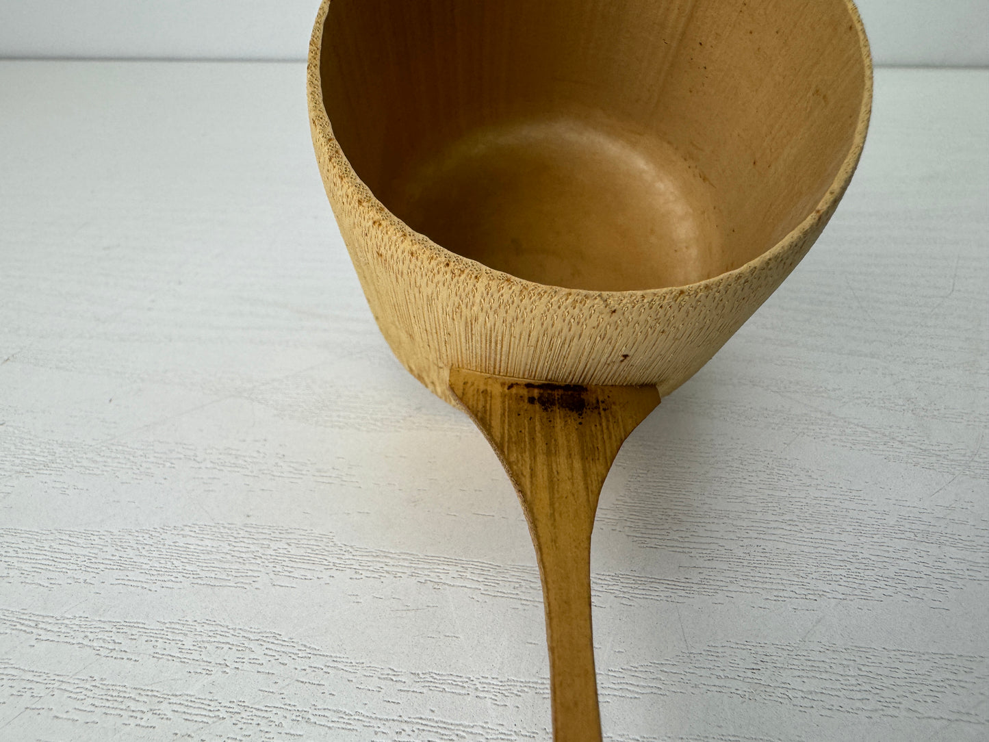 Y9785 HISHAKU Bamboo ladle dipper box Japan Tea Ceremony utensils antique scoop