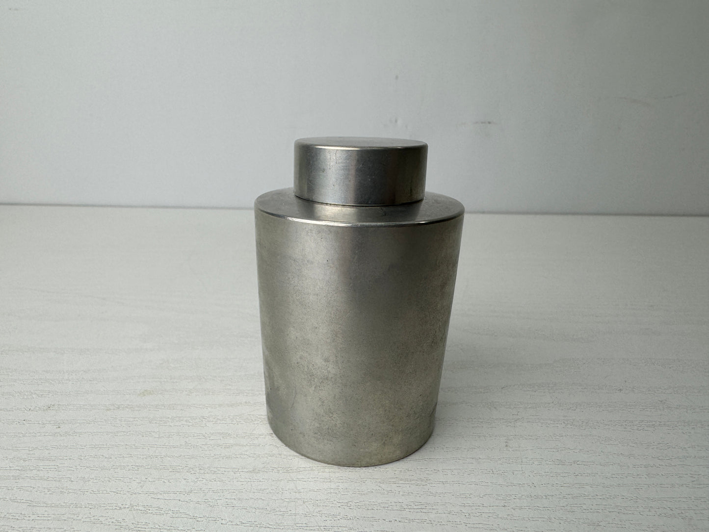 Y9788 TEA CADDY Tin matcha container signed Japan Tea Ceremony utensils antique