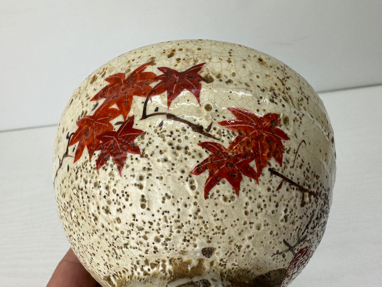 Y9792 CHAWAN Inuyama-ware bowl signed Japan antique tea ceremony pottery cup