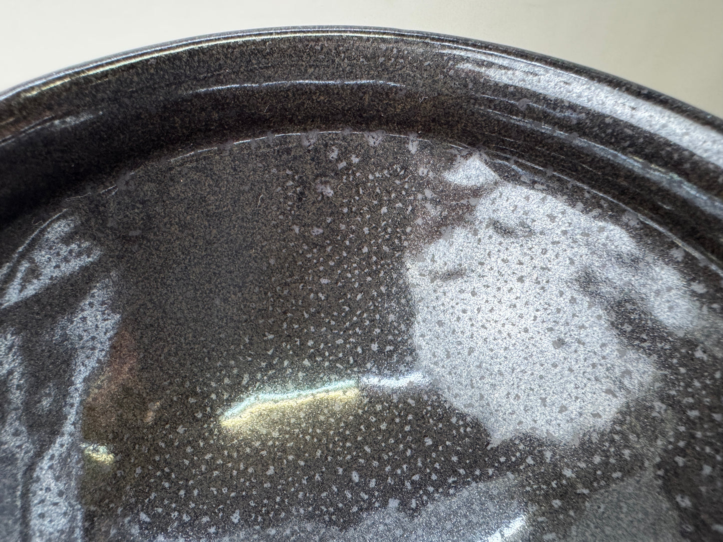 Y9794 CHAWAN Yuteki Tenmoku bowl signed box Japan antique tea ceremony pottery