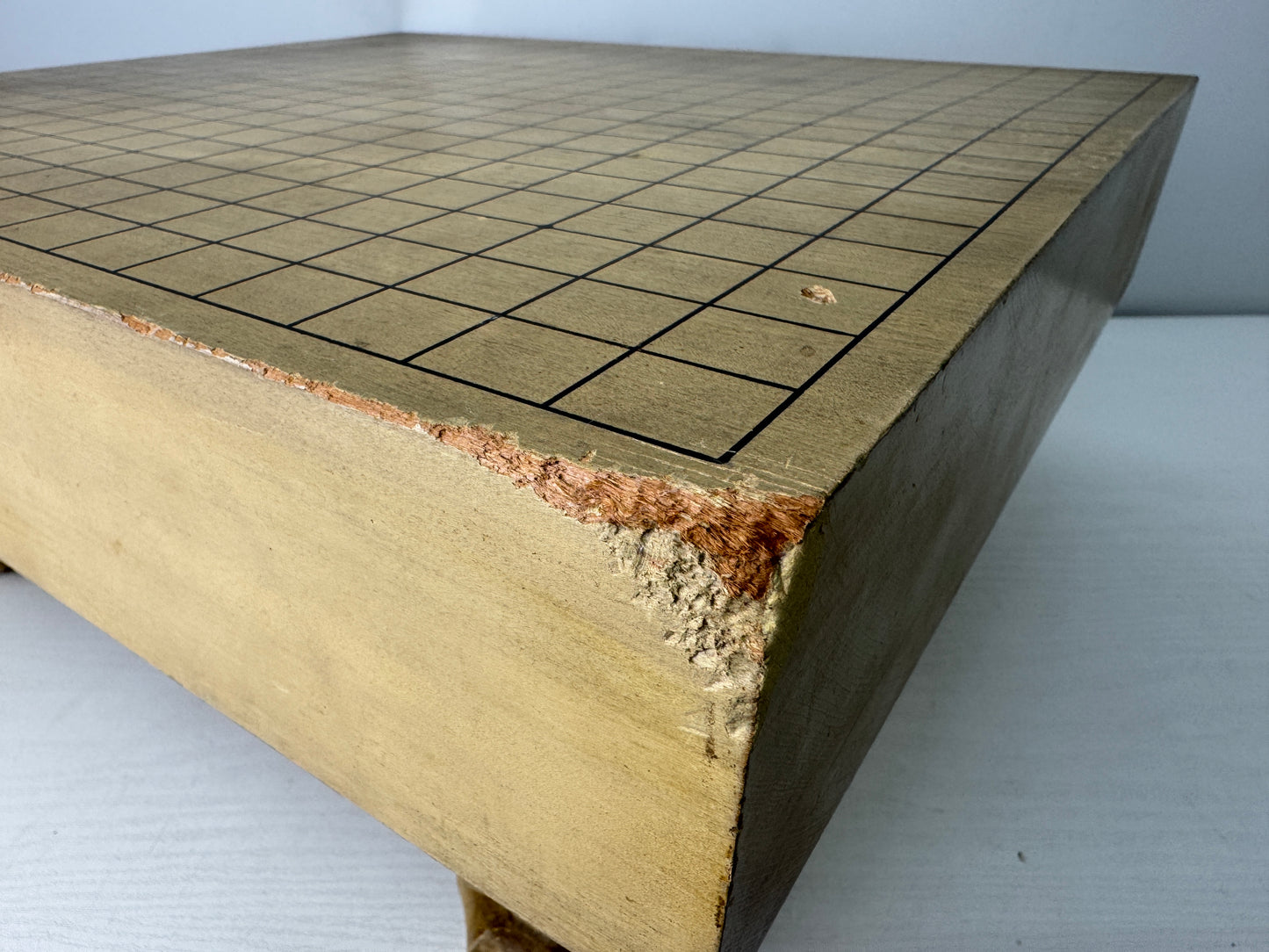 Y9796 GO wood board with legs strategy game Igo shogi Japan antique traditional