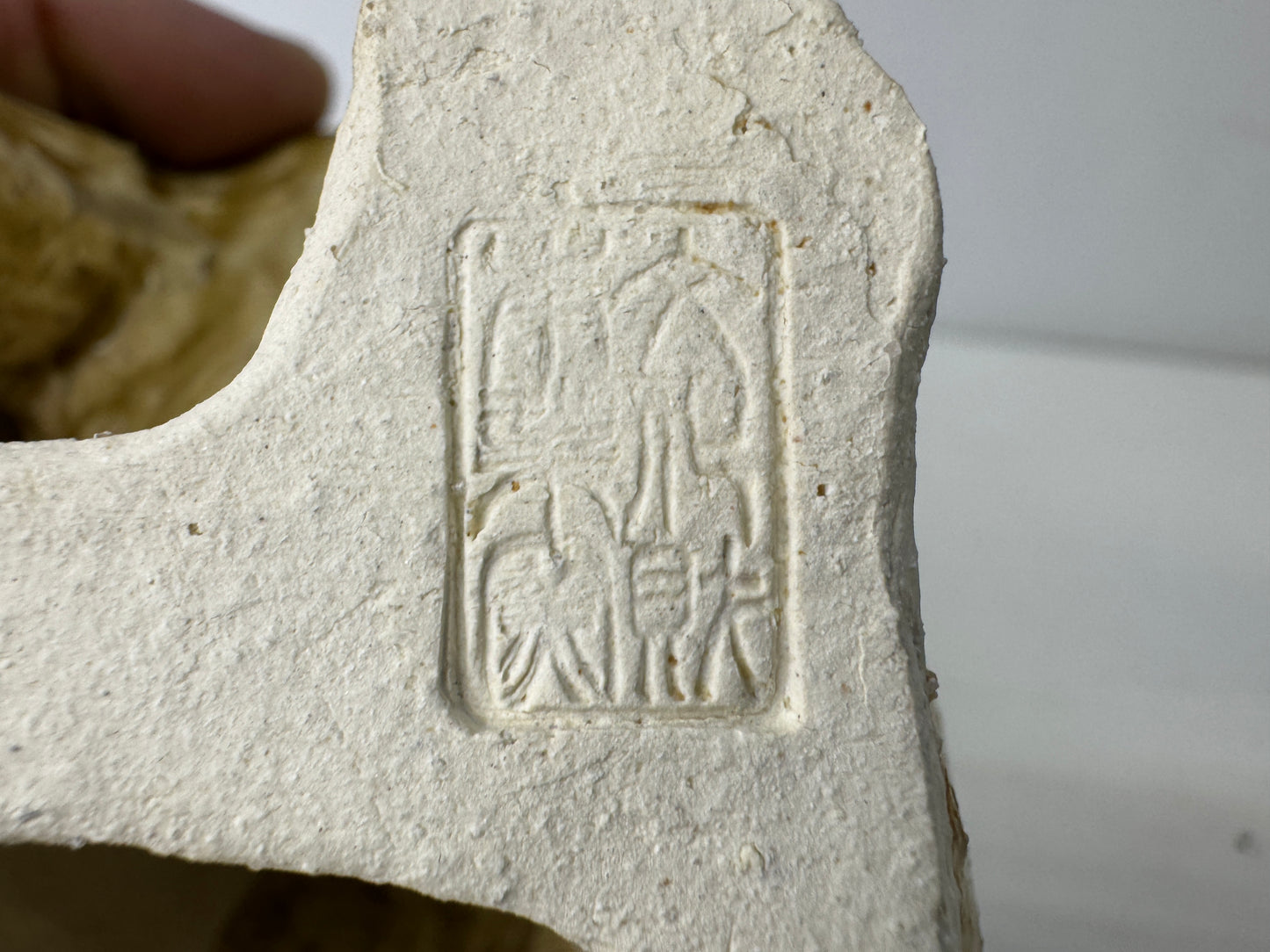 Y9799 OKIMONO Kiseto-ware figure figurine pair signed box Japan antique interior