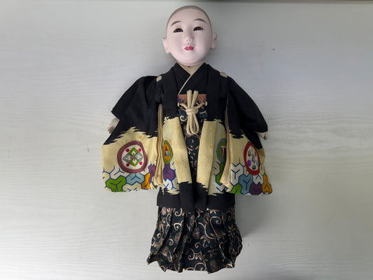 Y9802 NINGYO Ichimatsu doll boy kimono Japan antique interior figure figurine