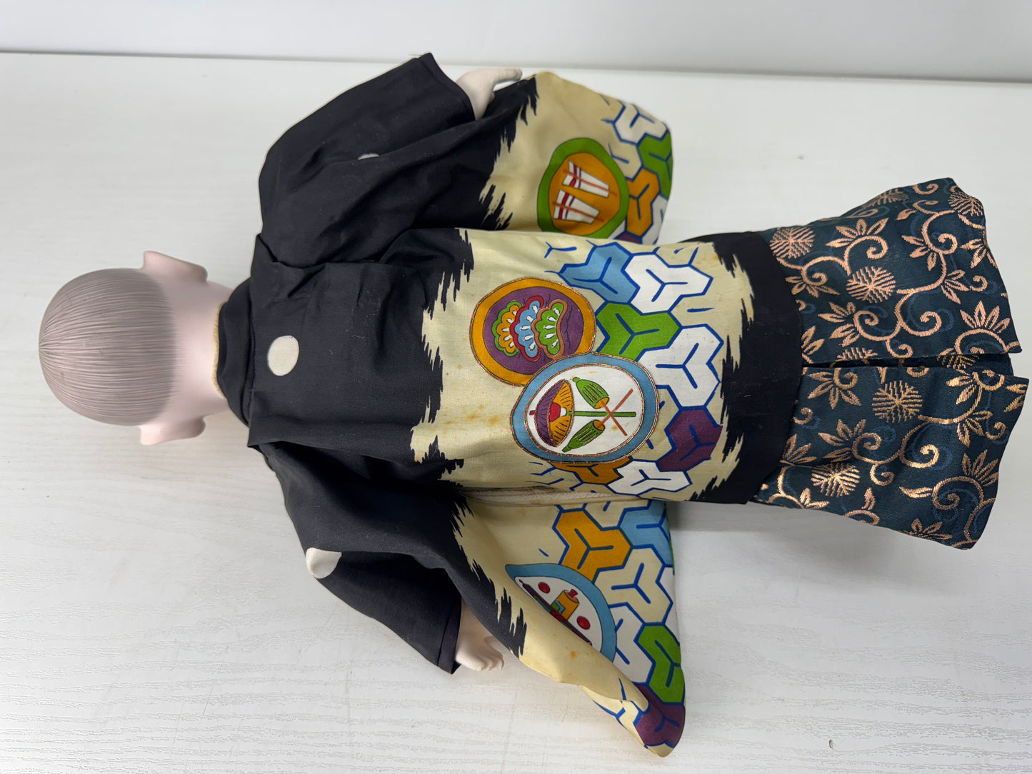Y9802 NINGYO Ichimatsu doll boy kimono Japan antique interior figure figurine