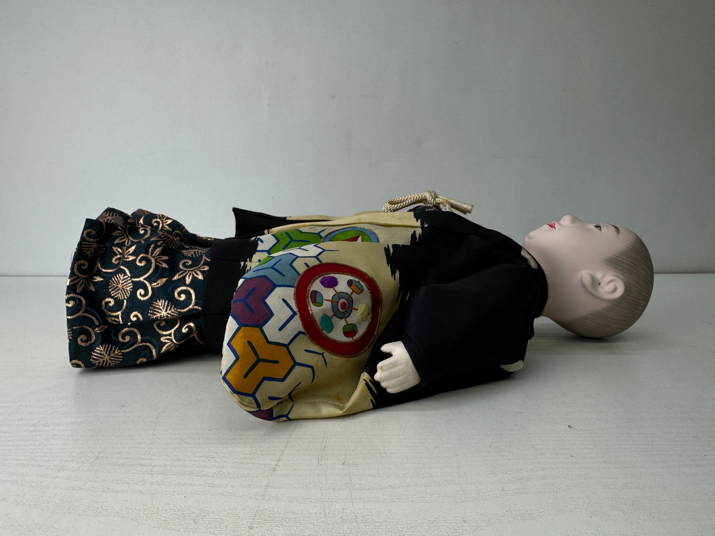 Y9802 NINGYO Ichimatsu doll boy kimono Japan antique interior figure figurine