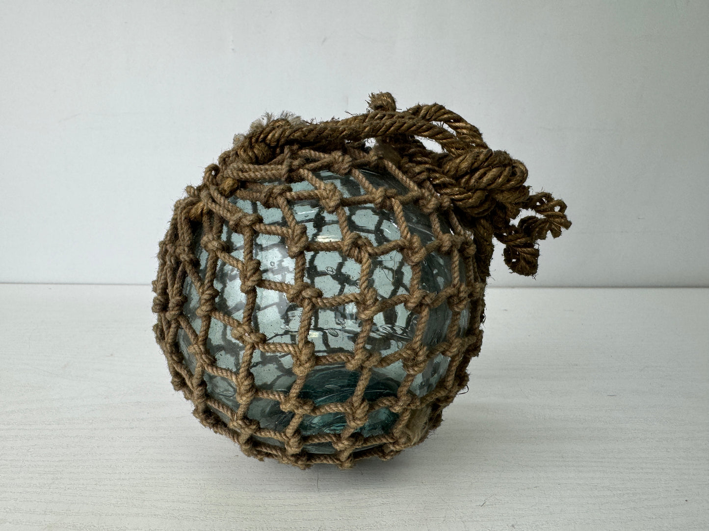 Y9804 GLASS FLOAT  Ukidama floating ball fishing nautical bouy Japan antique