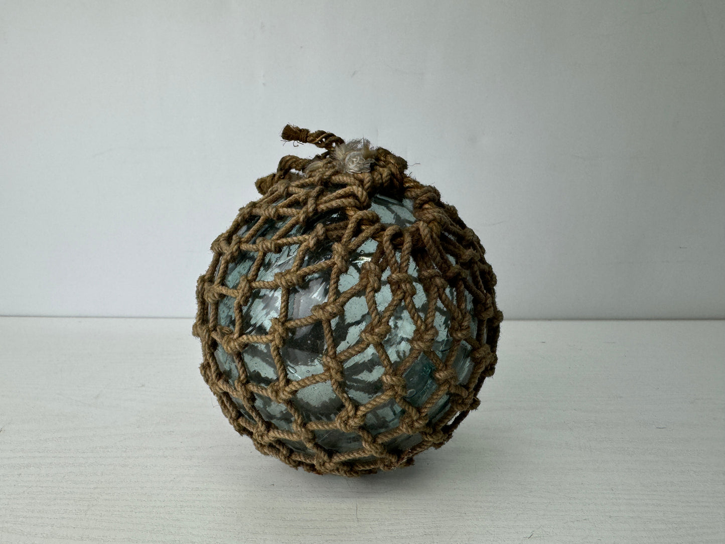 Y9804 GLASS FLOAT  Ukidama floating ball fishing nautical bouy Japan antique