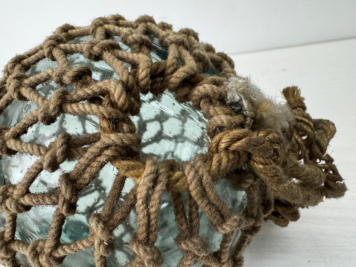 Y9804 GLASS FLOAT  Ukidama floating ball fishing nautical bouy Japan antique