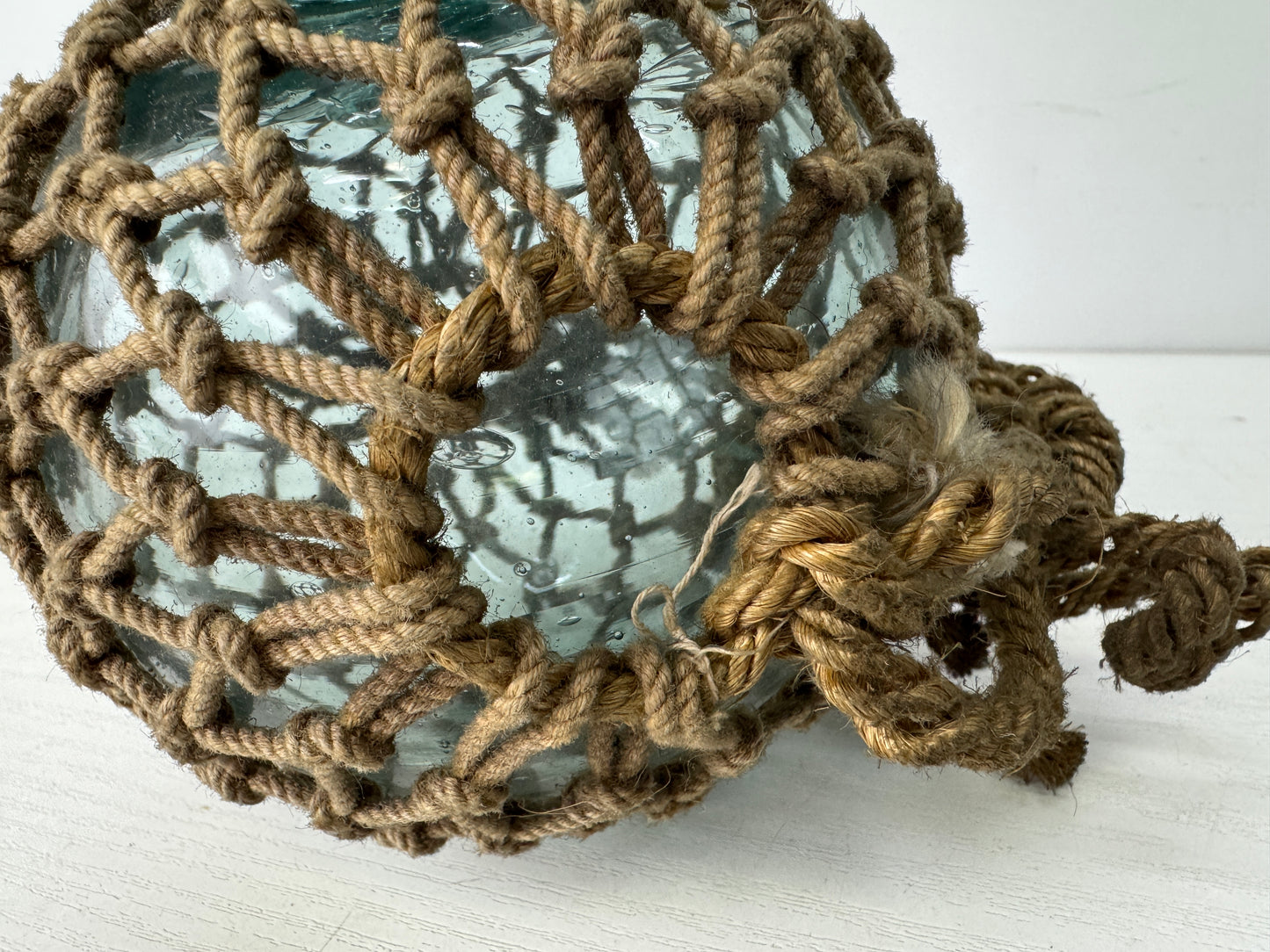 Y9804 GLASS FLOAT  Ukidama floating ball fishing nautical bouy Japan antique