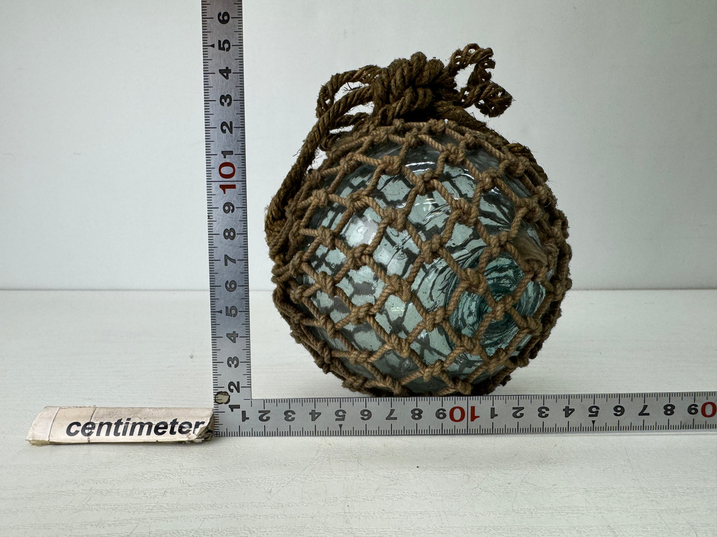 Y9804 GLASS FLOAT  Ukidama floating ball fishing nautical bouy Japan antique