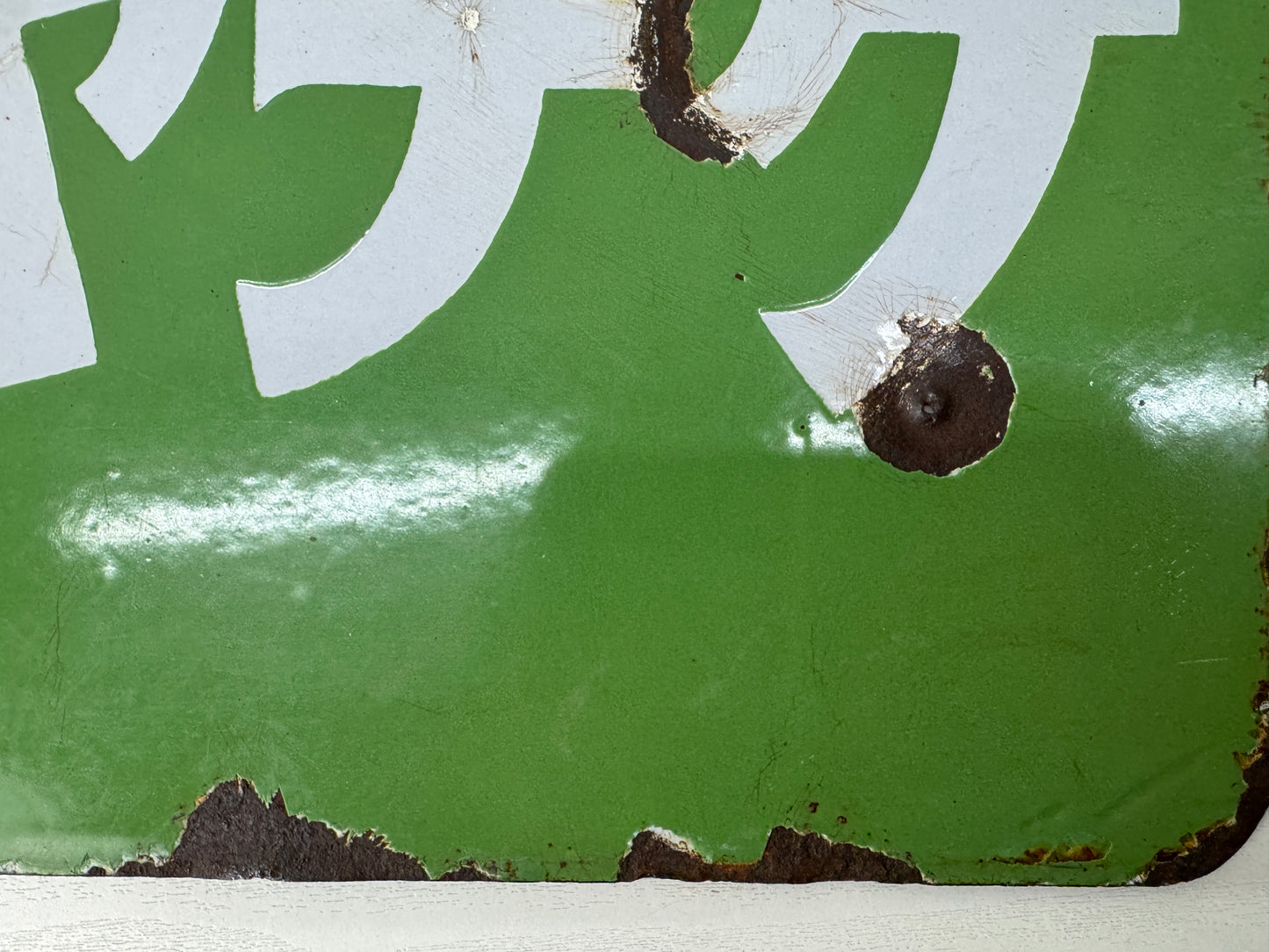 Y9809 SIGNBOARD Enamel sign Kagome double-sided Japan antique wall interior