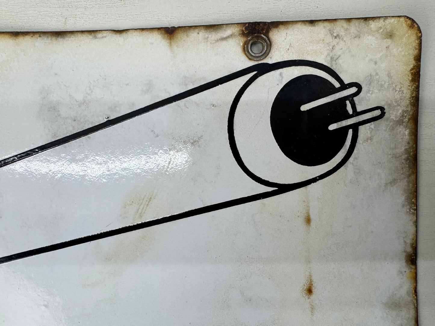 Y9810 SIGNBOARD Enamel sign Toshiba Lamp double-sided Japan antique wall decor