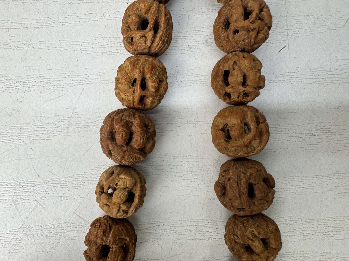 Y9814 JUZU Buddhist Prayer Beads Rosary sculpture  Japan antique altar accessory