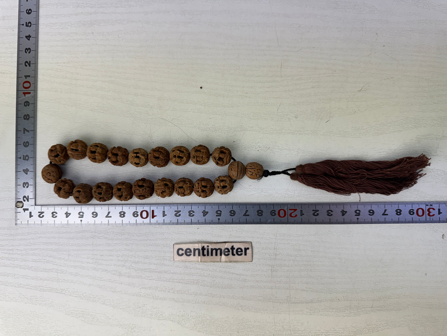 Y9814 JUZU Buddhist Prayer Beads Rosary sculpture  Japan antique altar accessory