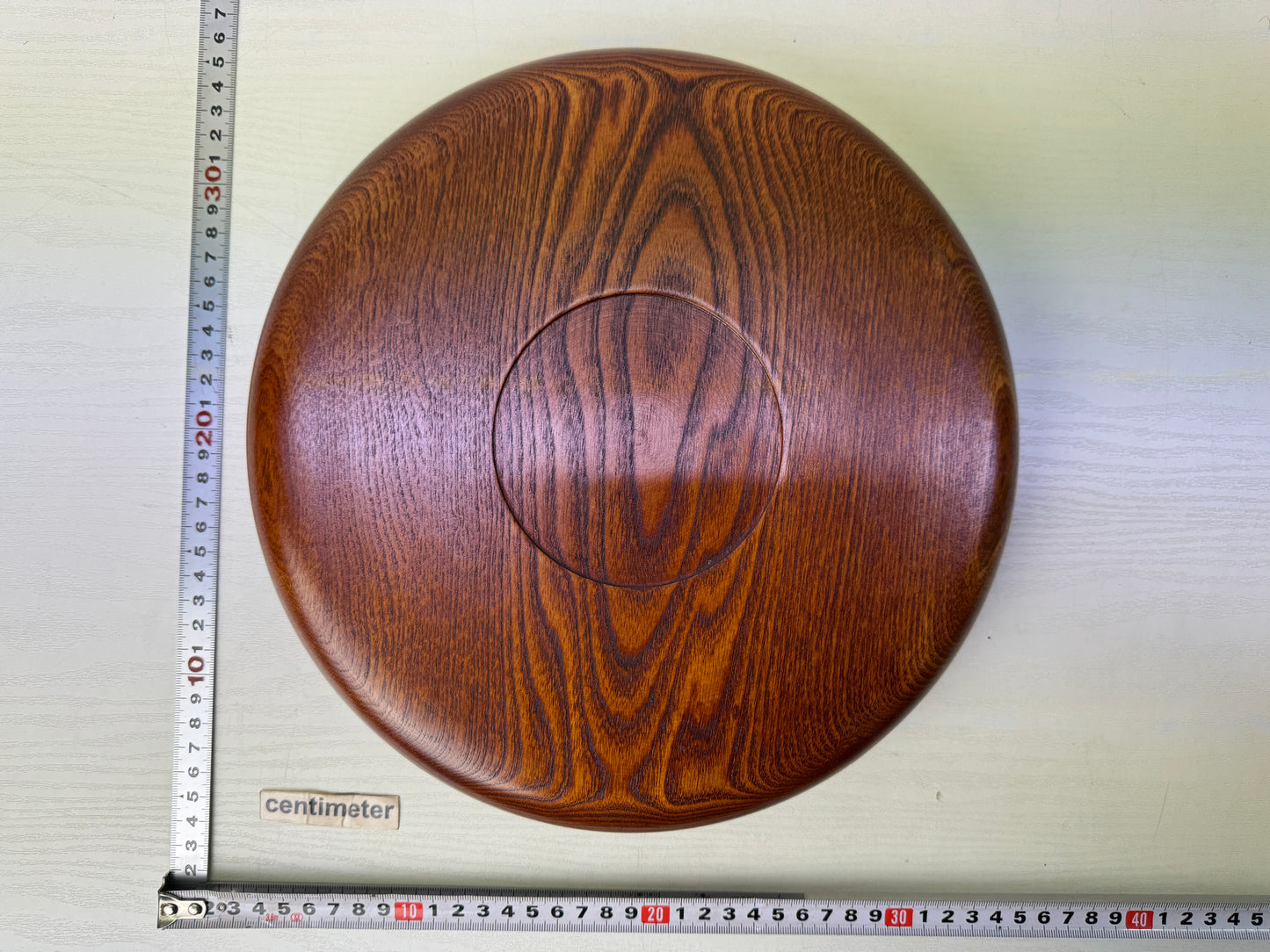 Y9816 TRAY Zelkova wood wooden Obon ozen Japan antique kitchen table platter