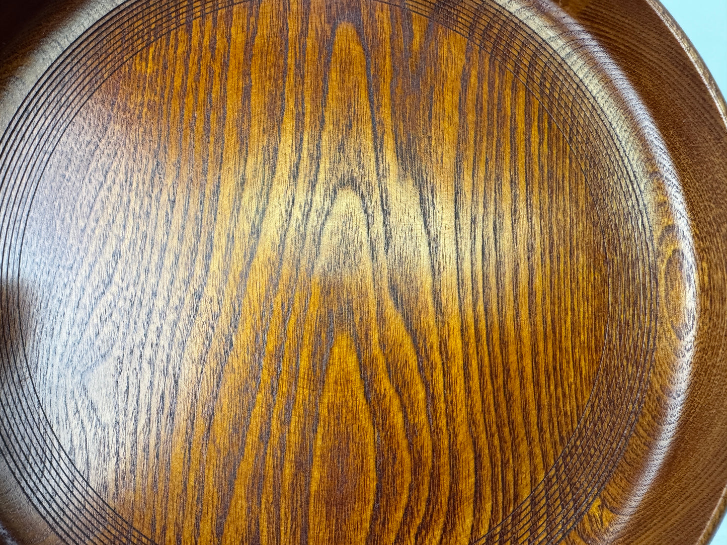 Y9816 TRAY Zelkova wood wooden Obon ozen Japan antique kitchen table platter