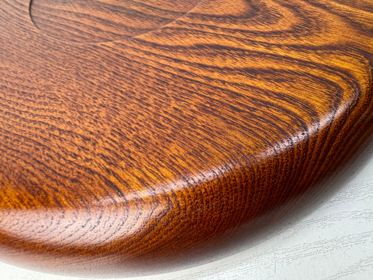 Y9816 TRAY Zelkova wood wooden Obon ozen Japan antique kitchen table platter