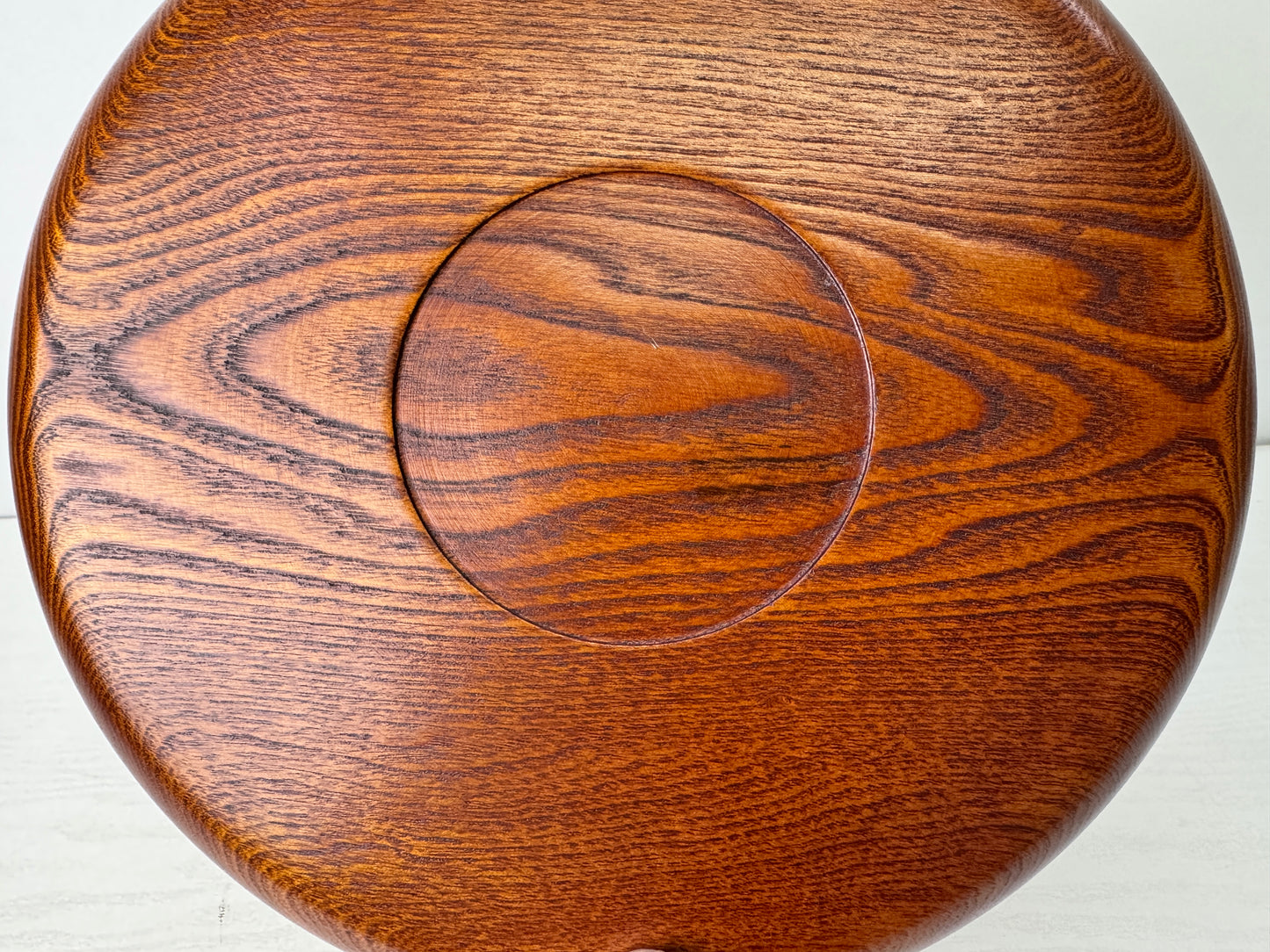 Y9816 TRAY Zelkova wood wooden Obon ozen Japan antique kitchen table platter