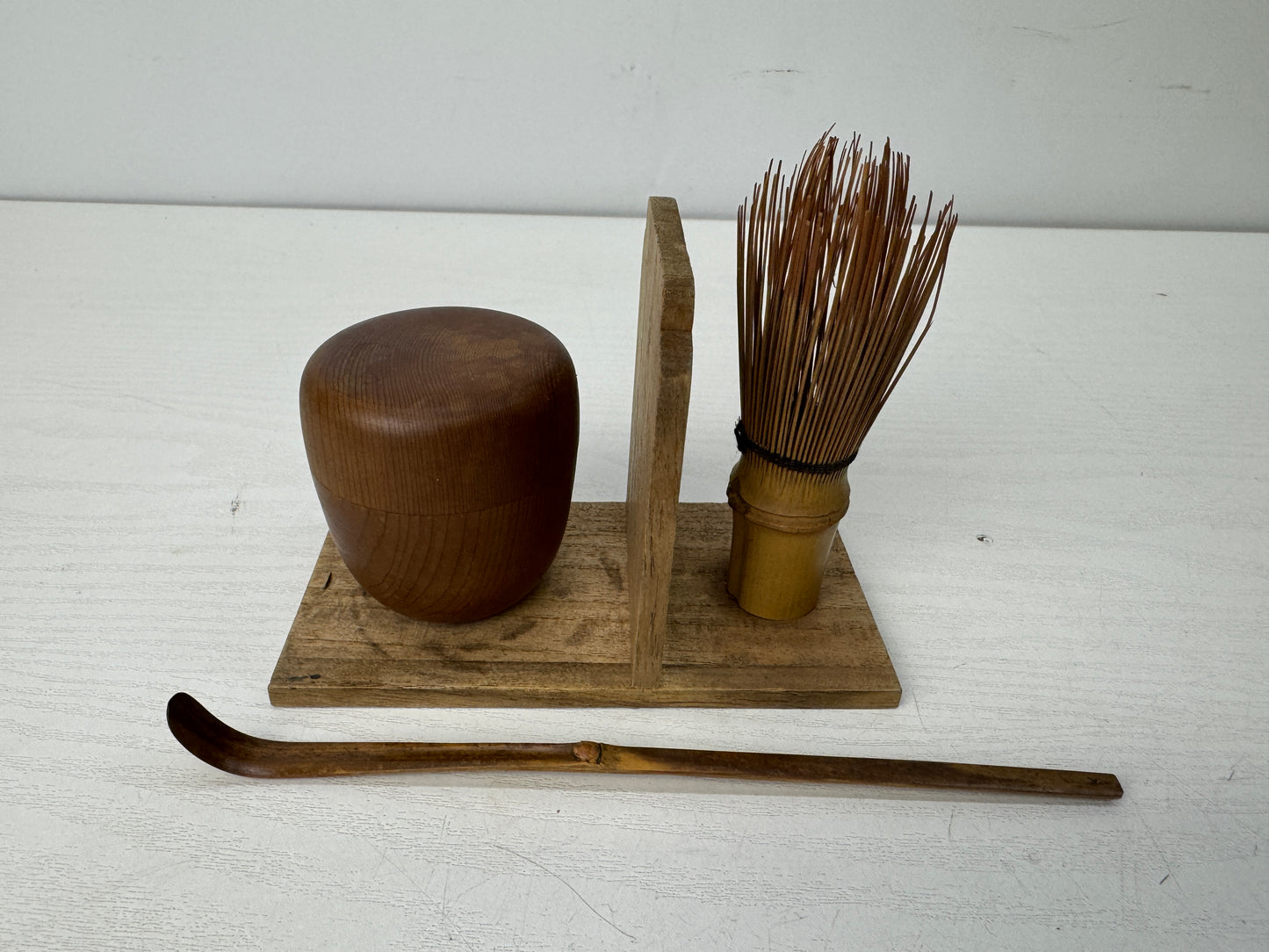 Y9819 CHAWAN Tea ceremony box set Raku-ware bowl CHashaku whisk Japan antique