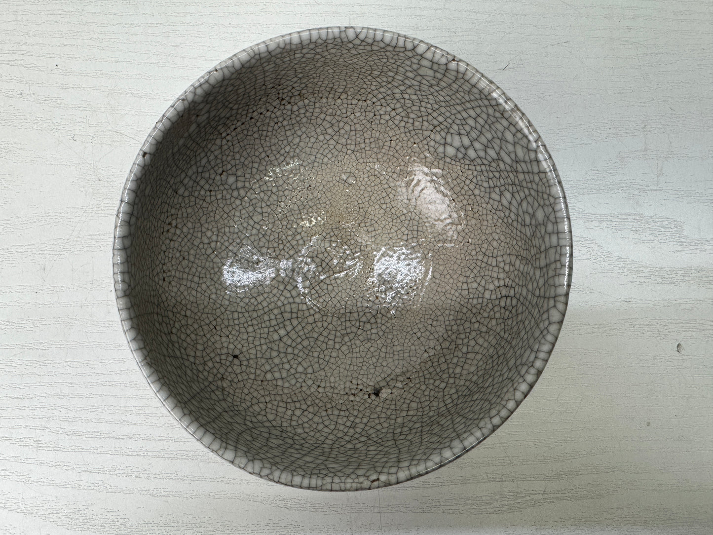 Y9820 CHAWAN Mino-ware bowl signed Japan antique tea ceremony pottery cup matcha