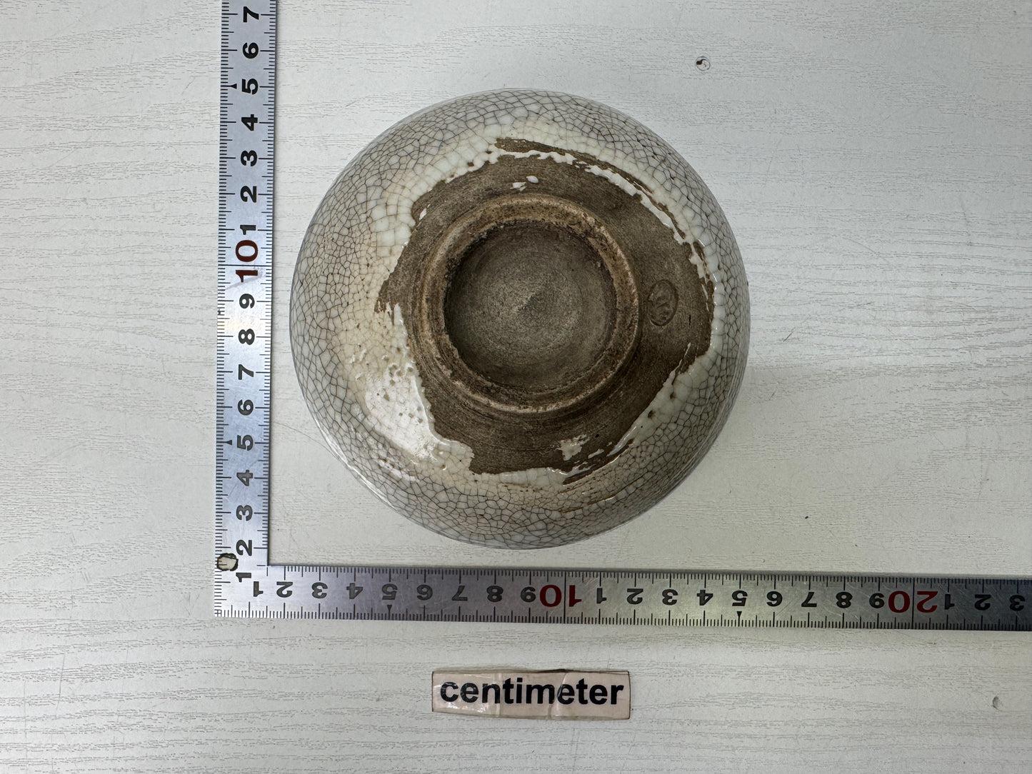 Y9820 CHAWAN Mino-ware bowl signed Japan antique tea ceremony pottery cup matcha