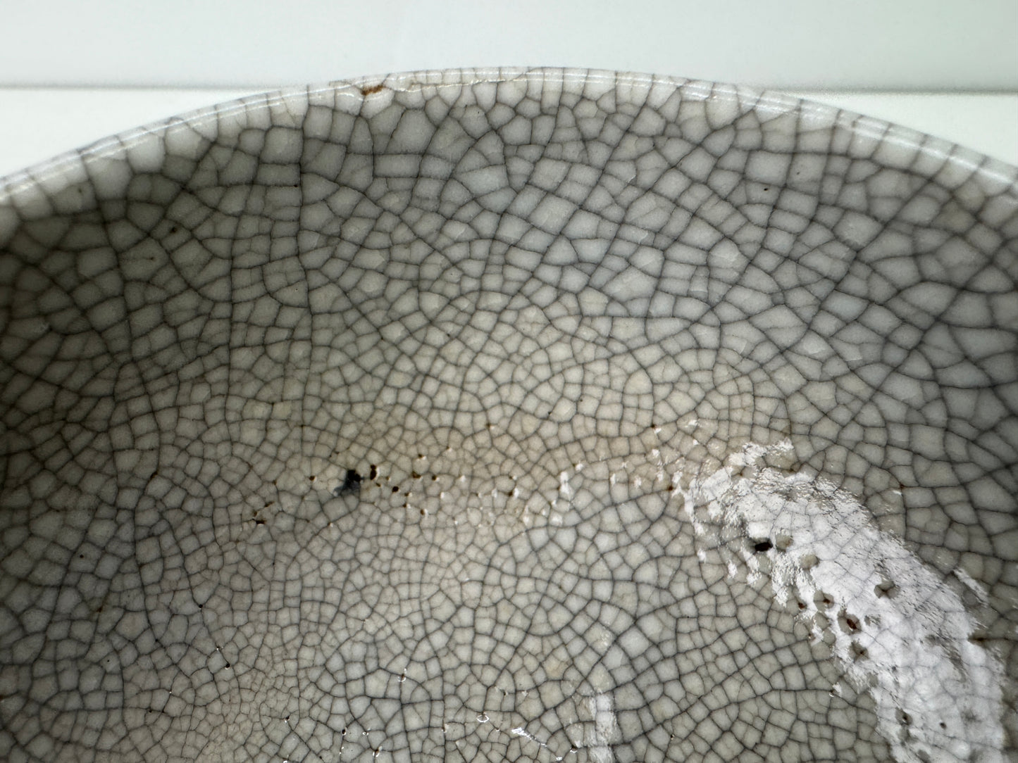 Y9820 CHAWAN Mino-ware bowl signed Japan antique tea ceremony pottery cup matcha