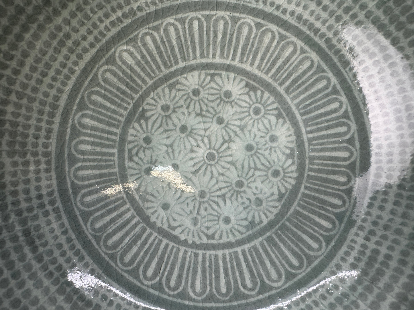 Y9822 CHAWAN Goryeo celadon bowl signed box Yu Hegan Korea antique tea cereony