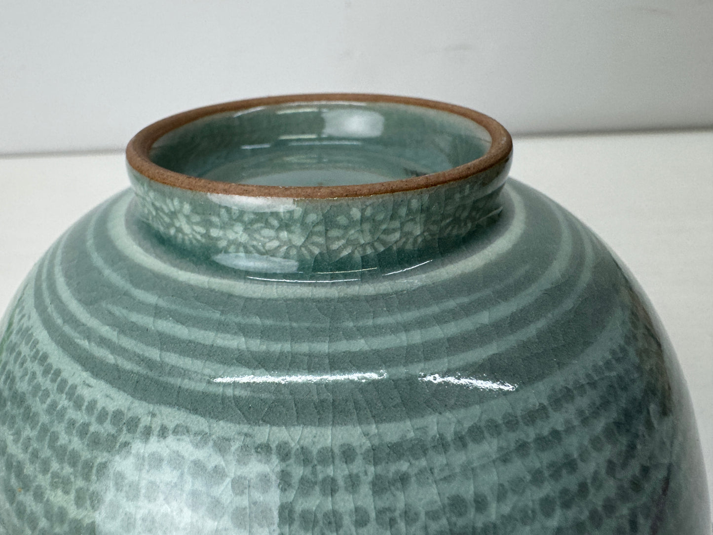 Y9822 CHAWAN Goryeo celadon bowl signed box Yu Hegan Korea antique tea cereony