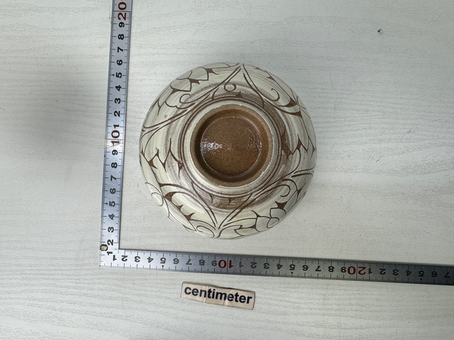 Y9823 CHAWAN Korean pottery bowl signed box Korea antique tea ceremony pottery