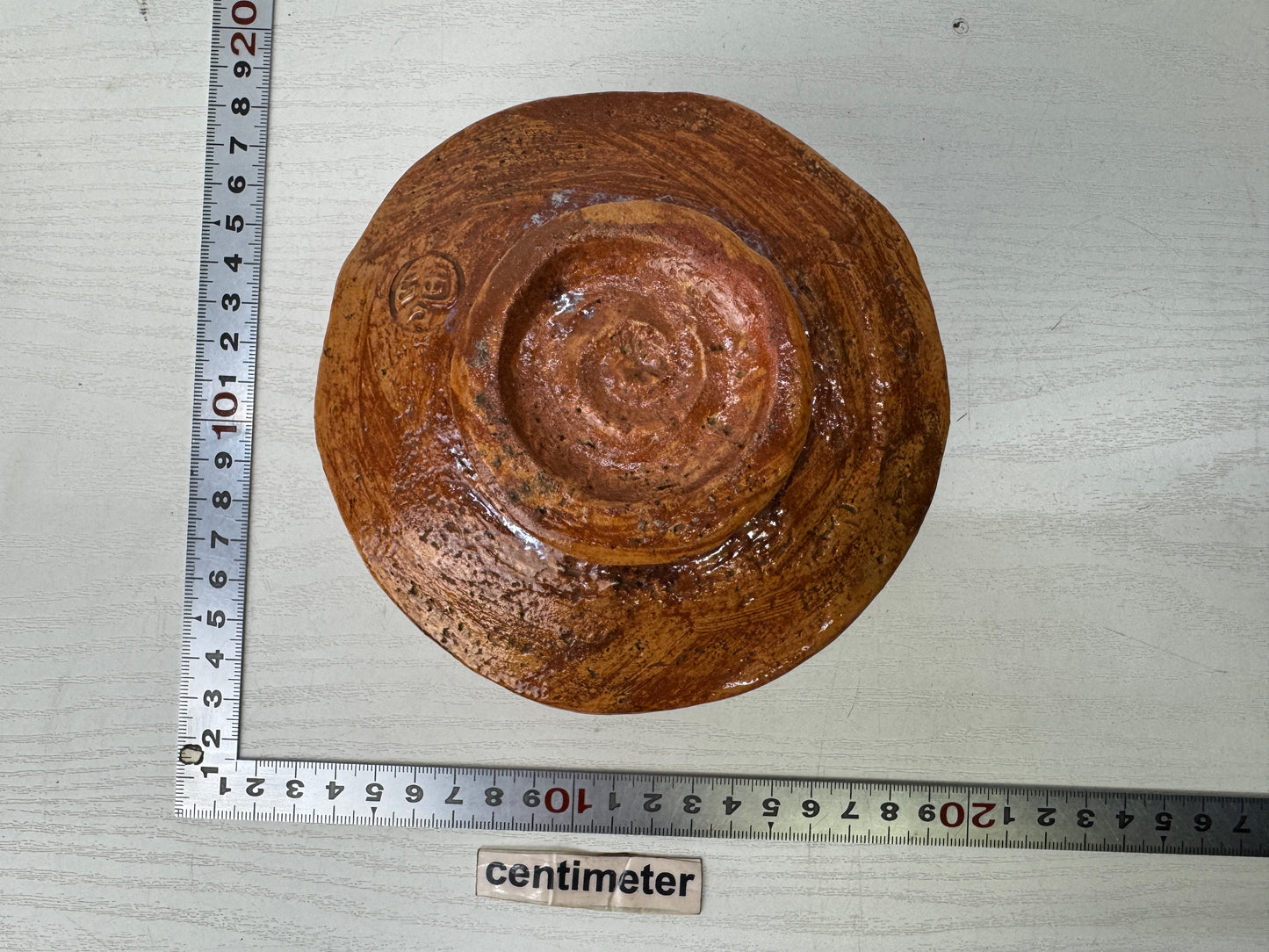 Y9825 CHAWAN Raku-ware bowl signed box Japan antique tea ceremony pottery cup