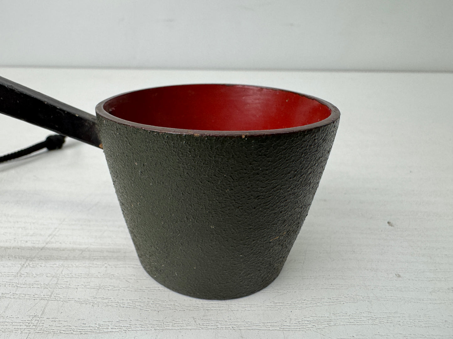 Y9827 HISHAKU Lacquered Babishaku horse ladle bushi samurai Japan antique tool