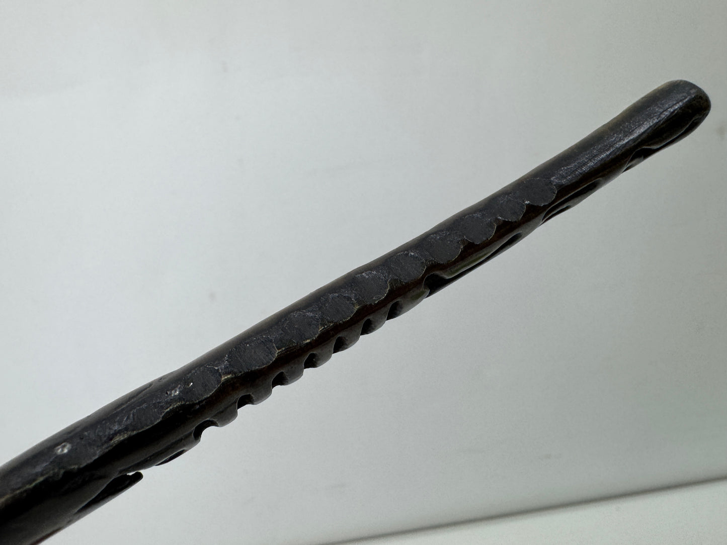 Y9828 YATATE Copper openwork stationery Japan antique inkwell brush pen holder