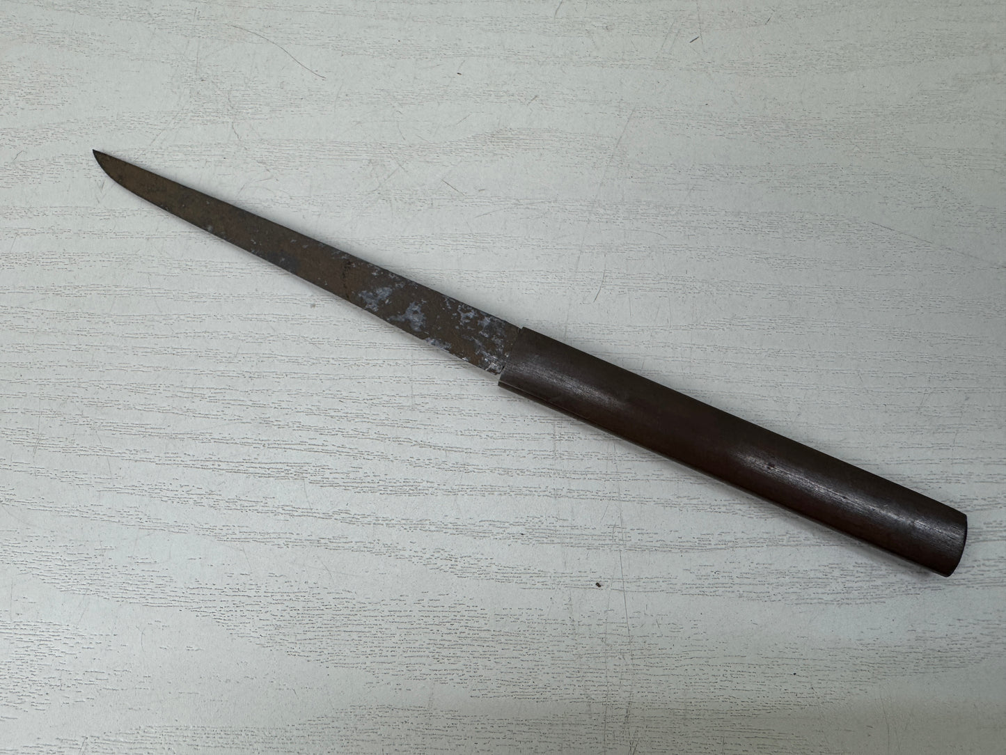 Y9829 TSUKA Small sword handle signed Japan antique samurai katana koshirae