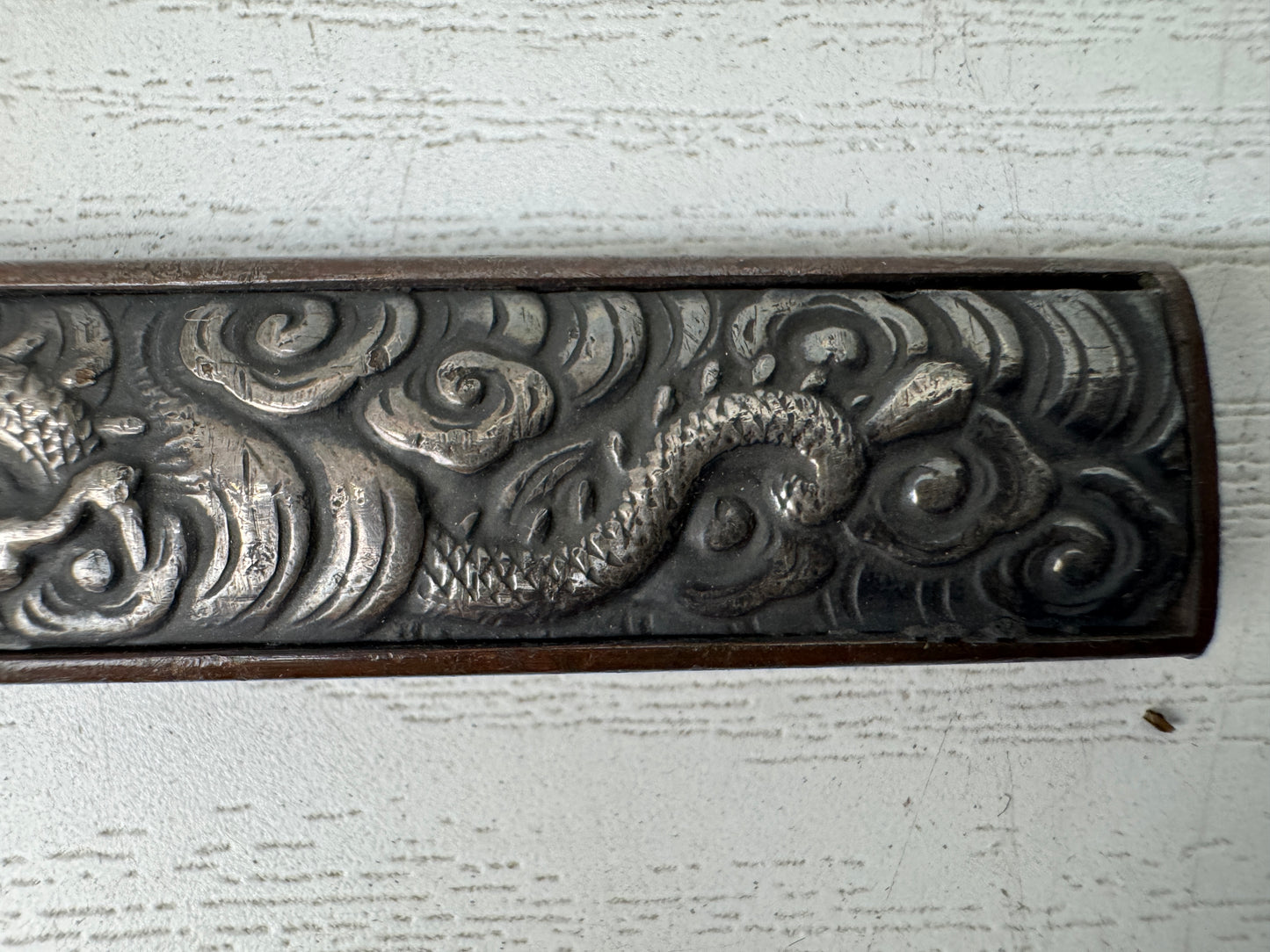 Y9829 TSUKA Small sword handle signed Japan antique samurai katana koshirae