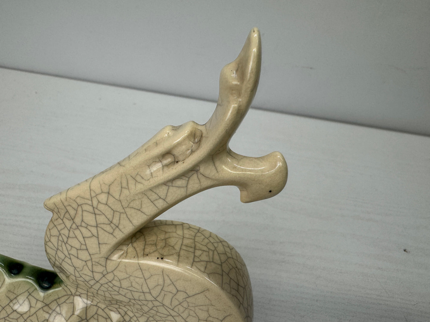 Y9833 OKIMONO Seto-ware Dragon figure figurine  signed box Japan antique decor