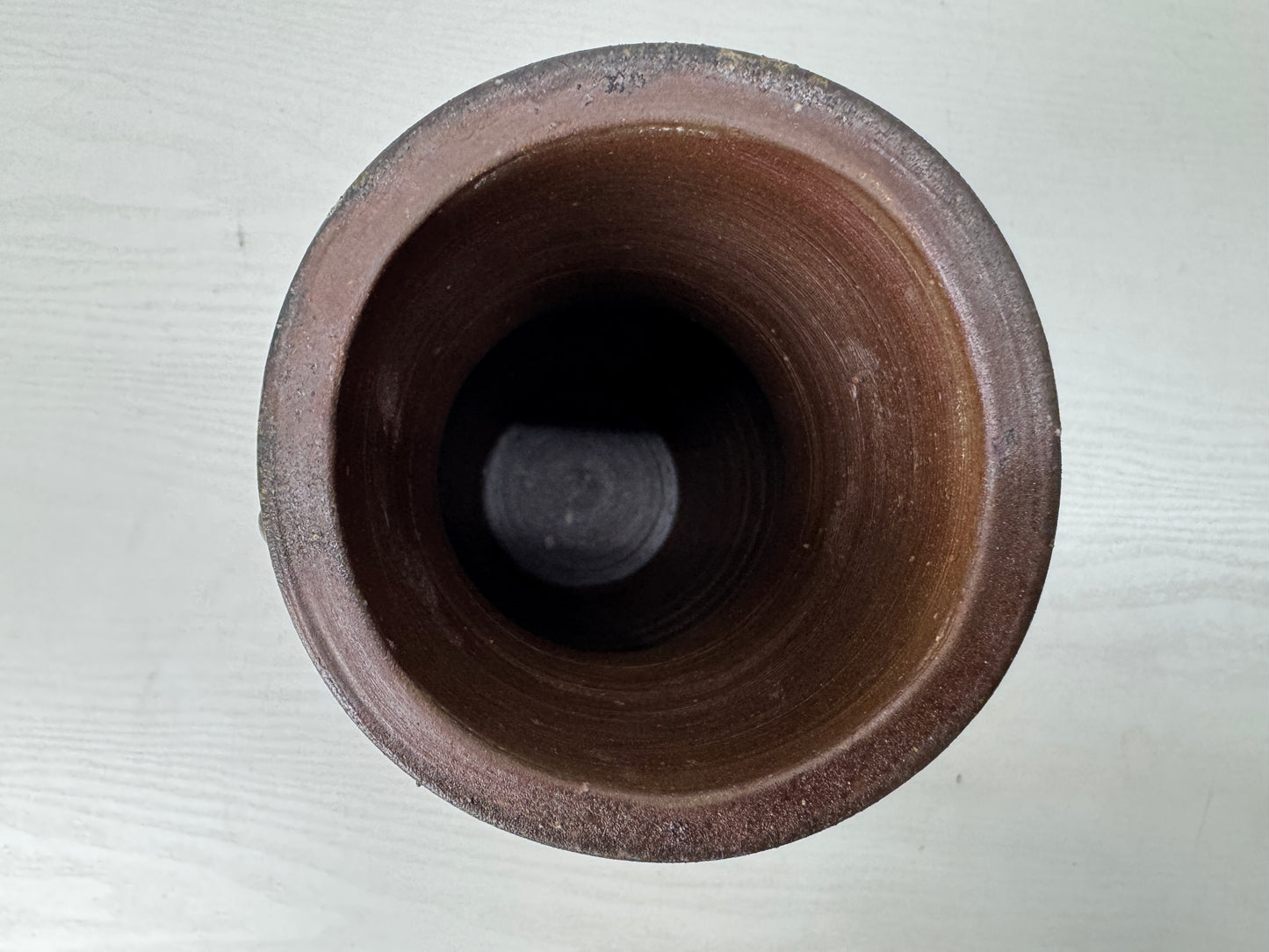 Y9834 FLOWER VASE Bizen-ware signed box Japan antique ikebana floral arrangement