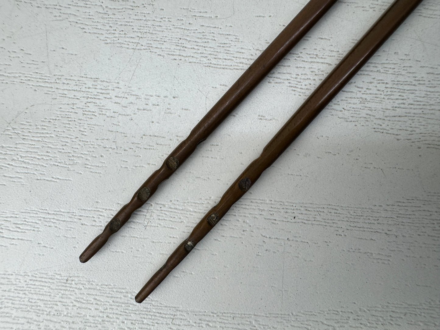 Y9840 HIBASHI copper Chopsticks tongs Plover ornament Japan Tea Ceremoy antique