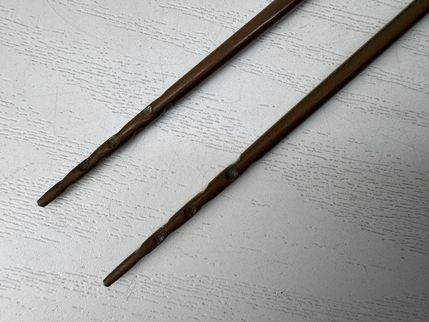 Y9840 HIBASHI copper Chopsticks tongs Plover ornament Japan Tea Ceremoy antique