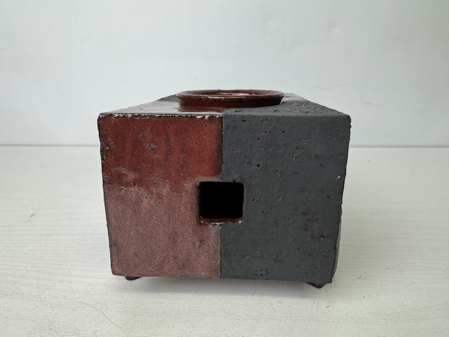 Y9841 FLOWER VASE Seto-ware Japan ikebana floral arrangement interior decor