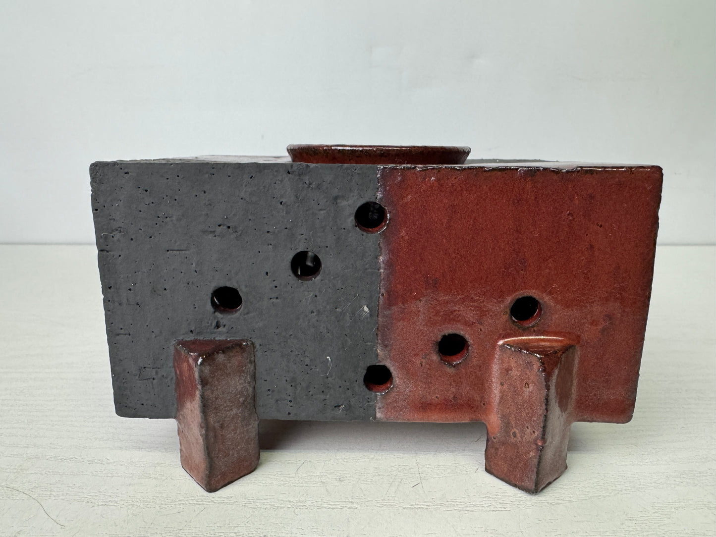 Y9841 FLOWER VASE Seto-ware Japan ikebana floral arrangement interior decor