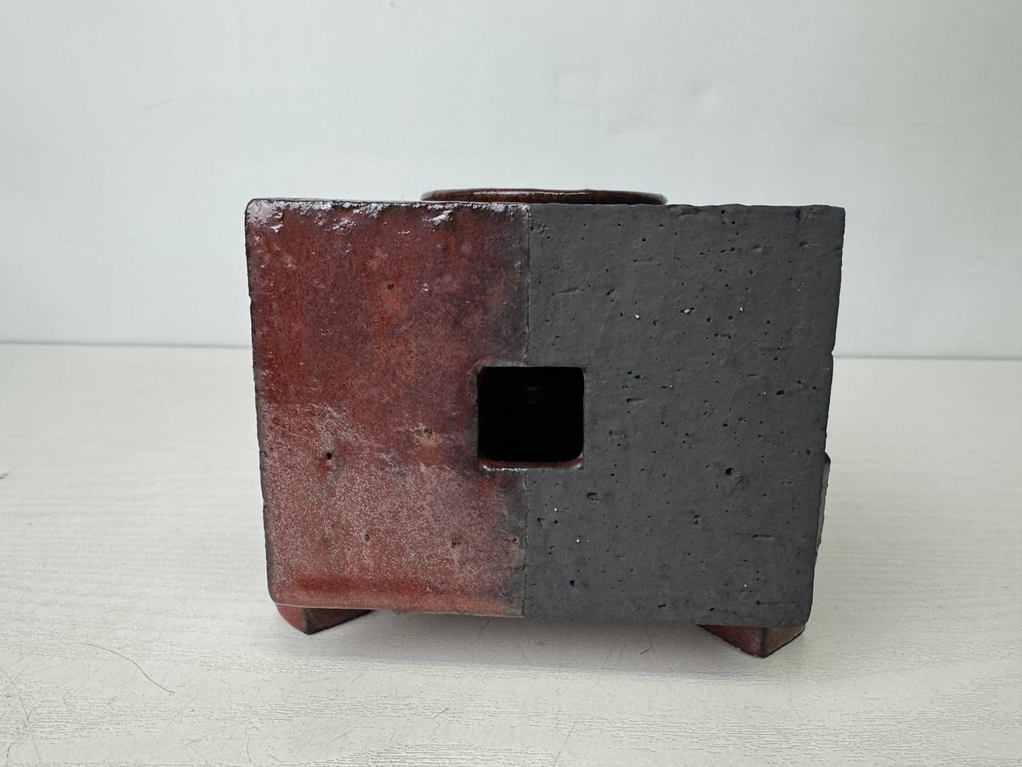 Y9841 FLOWER VASE Seto-ware Japan ikebana floral arrangement interior decor