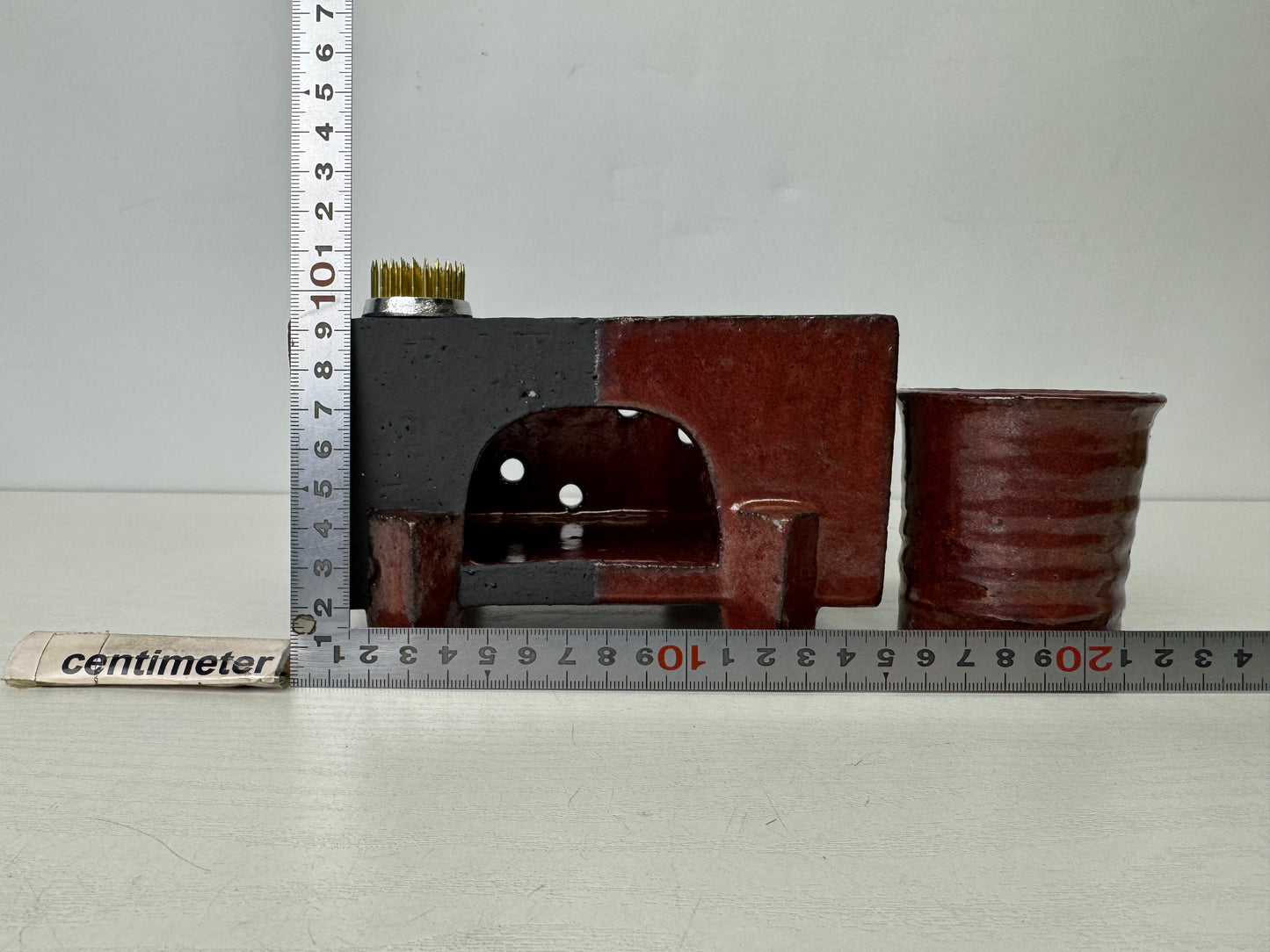 Y9841 FLOWER VASE Seto-ware Japan ikebana floral arrangement interior decor