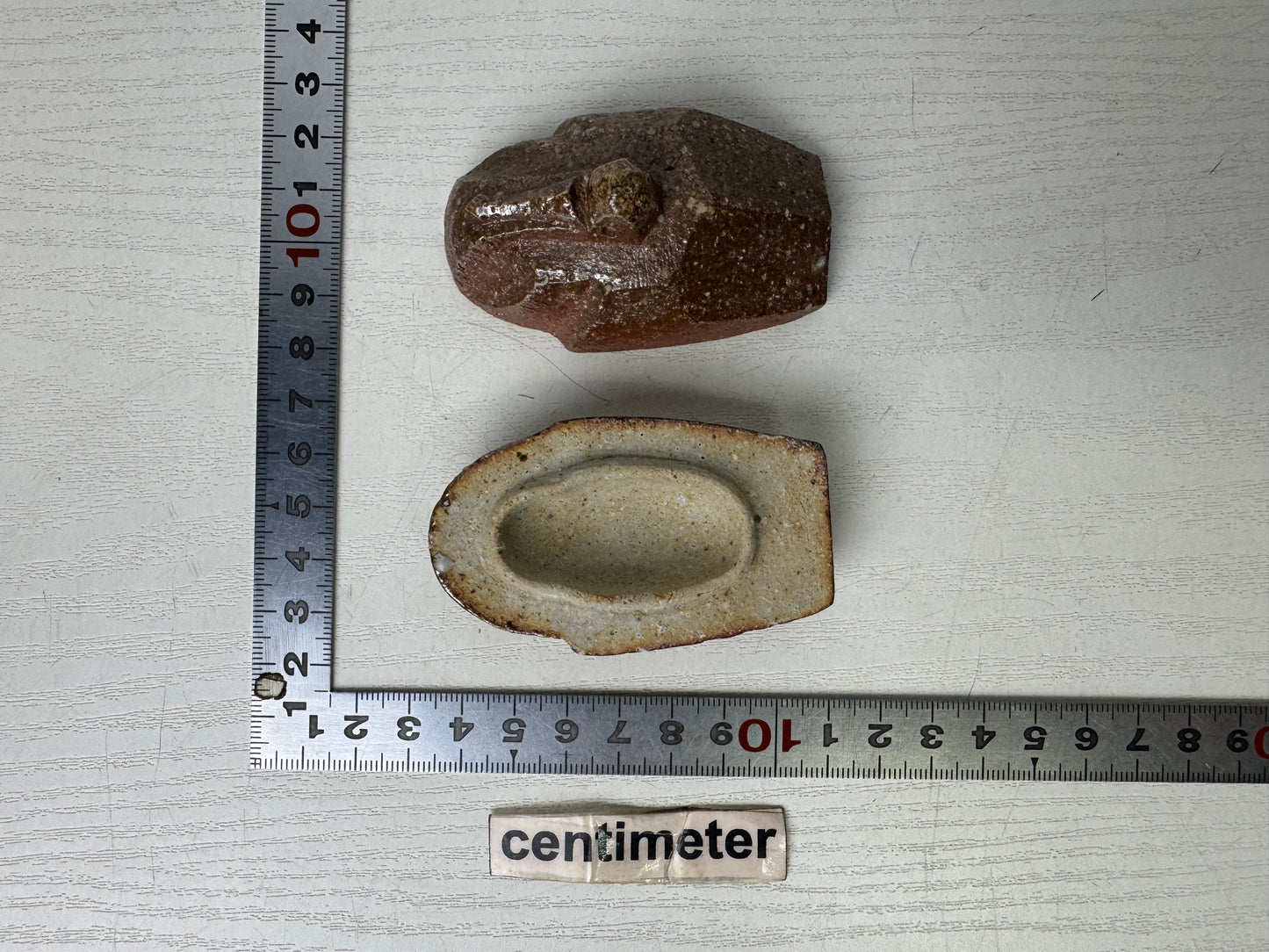 Y9843 BOX Shigaraki-ware Crane incense container signed box Japan antique aroma