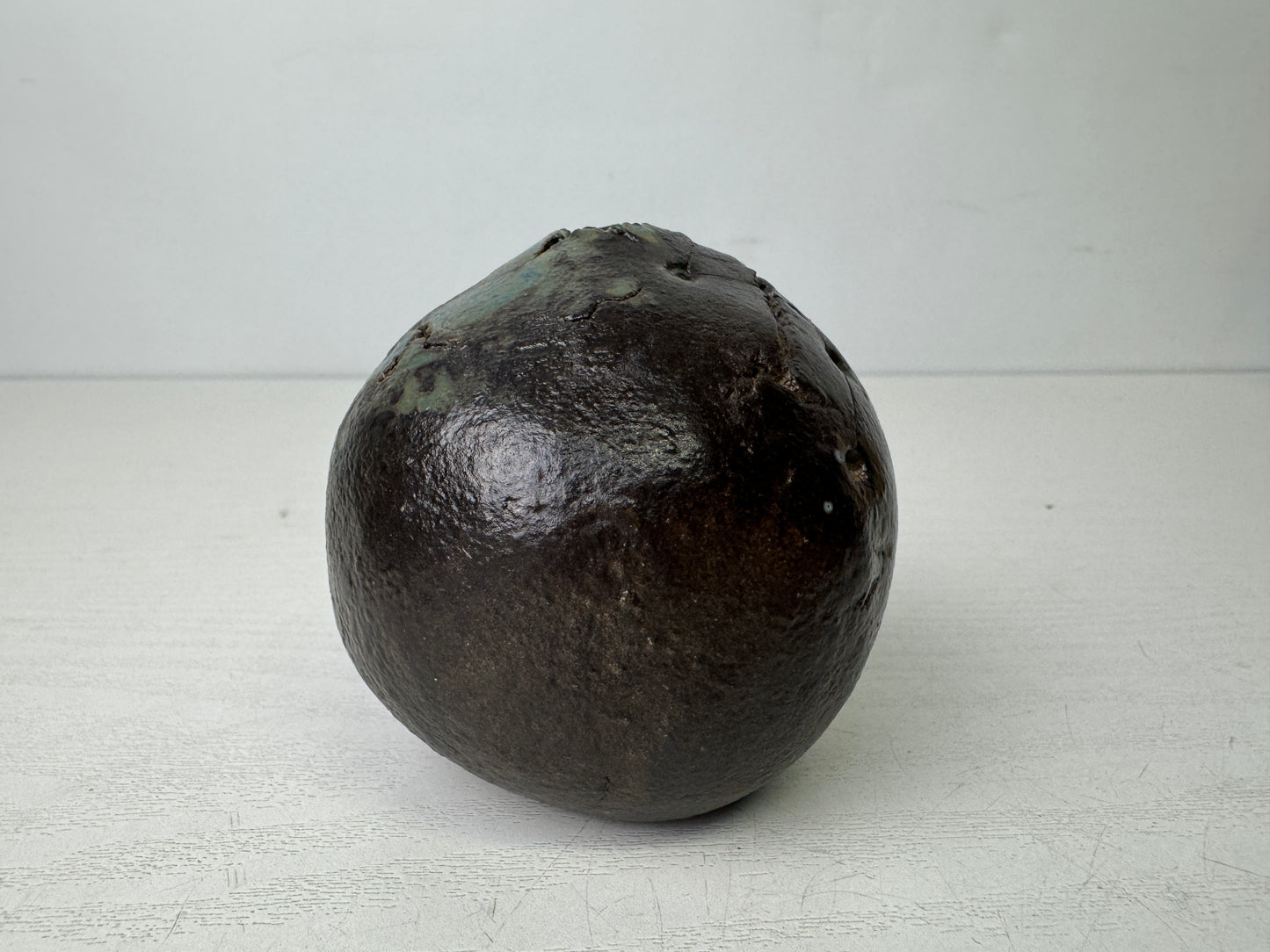 Y9844 VASE Seto-ware small signed box Japan ikebana floral arrangement interior