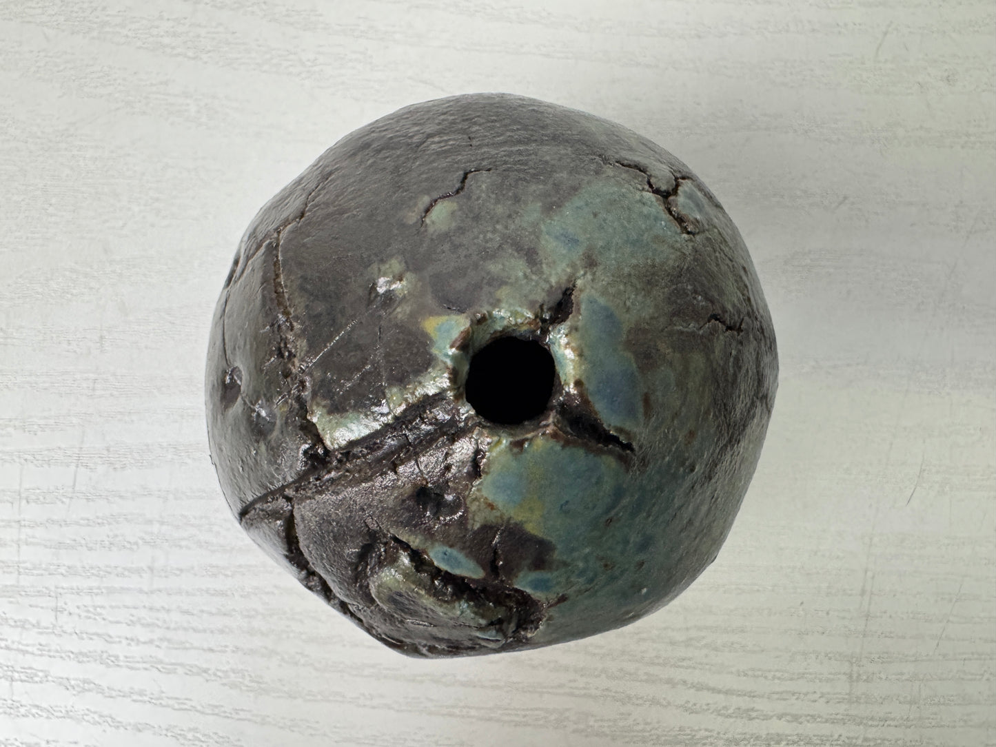 Y9844 VASE Seto-ware small signed box Japan ikebana floral arrangement interior