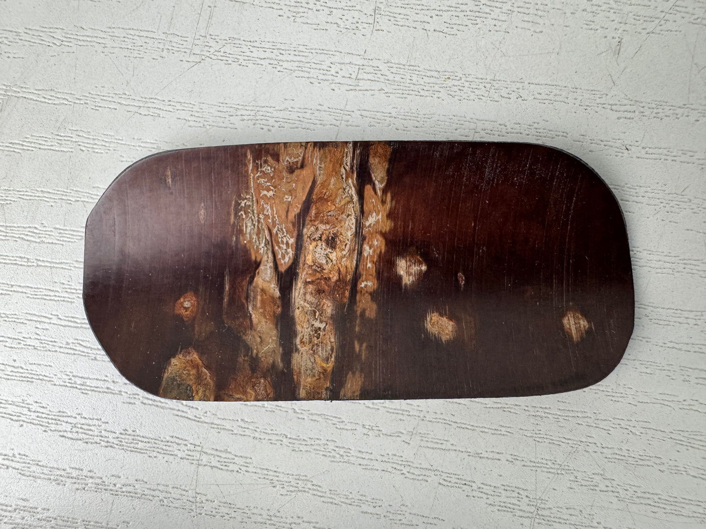 Y9847 TEA CADDY Cherry bark Marquetry craft signed box matcha case Japan antique