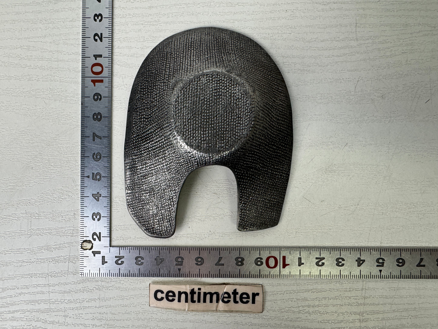 Y9849 DISH Tin Gargoyle Chataku Coaster signed box Japan antique Sencha tea