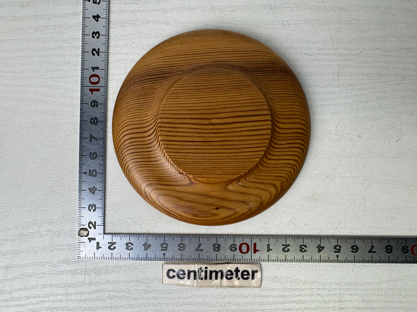 Y9850 DISH Yakusugi wood Chataku Coaster signed box Japan antique Sencha tea